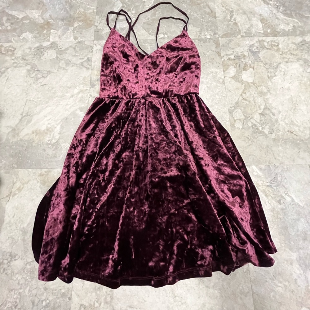 Forever 21 red velvet dress